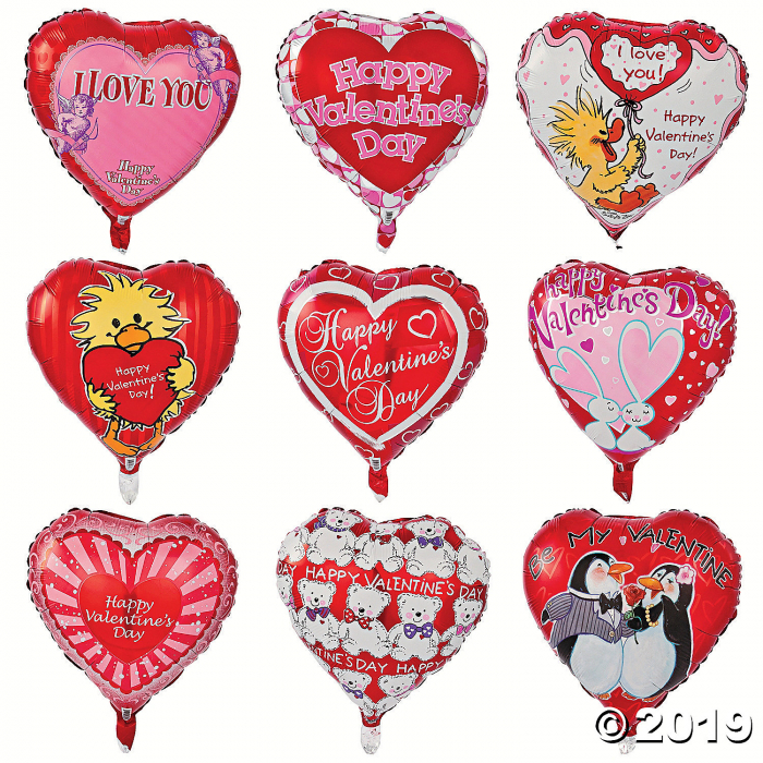 Valentine Mylar Balloons Assortment (1 Set(s))