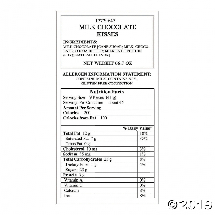 Hershey's® Kisses® 400 Pc. Light Green Chocolate Candy (400 Piece(s))