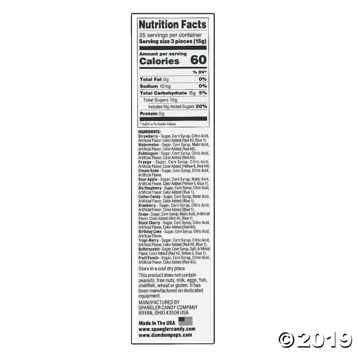 Black Dum Dums® Solid Color Lollipops (75 Piece(s))