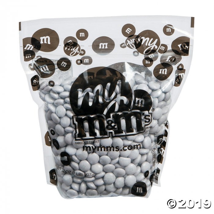 Bulk M&M's® Chocolate Candies - Platinum Shimmer (1000 Piece(s))