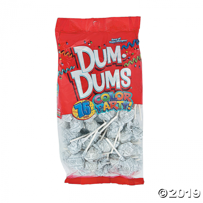 White Dum Dums® Solid Color Lollipops (75 Piece(s))