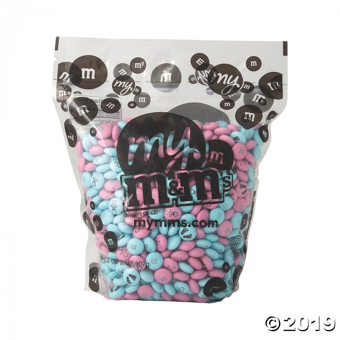 M&Ms Milk Chocolate Pre-Printed Baby Boy Candy 2lb of Bulk Candy for Baby Shower Gender Reveal Ideas and New Baby Party Favors