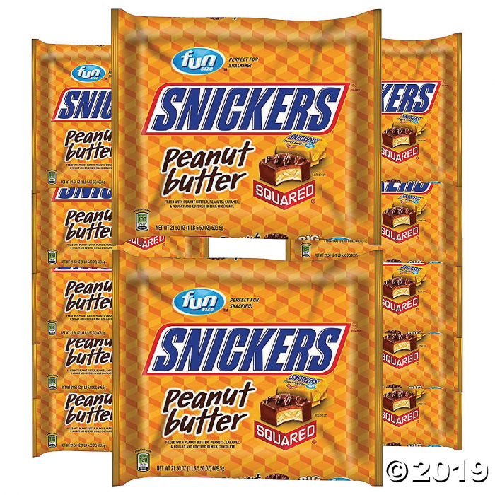 Bulk Snickers Peanut Butter Squared Fun Size 12 Bags (276 Piece(s