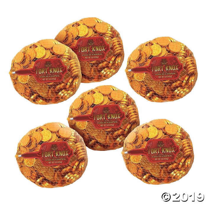Bulk Fort Knox Large Chocolate Pennies - 6 Bags (480 Piece(s))
