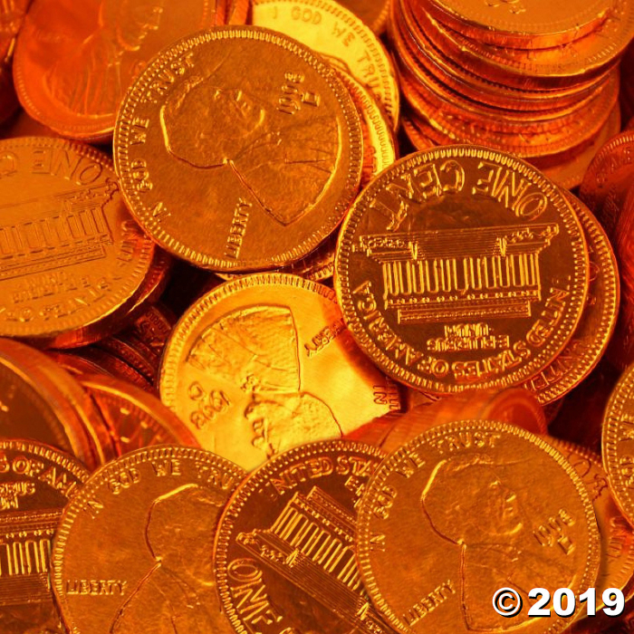 Bulk Fort Knox Large Chocolate Pennies - 6 Bags (480 Piece(s))