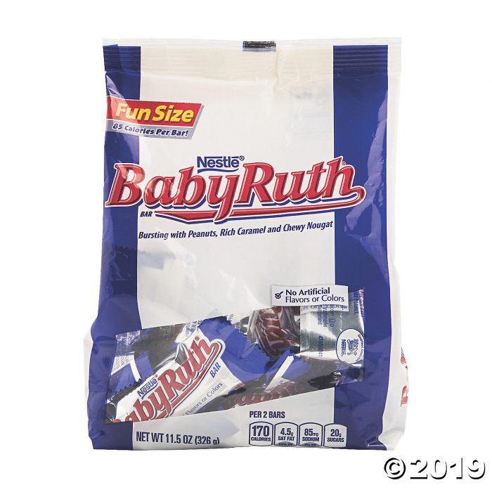 Baby Ruth Chocolate Bars, Fun Size, Small Bag Fun Size