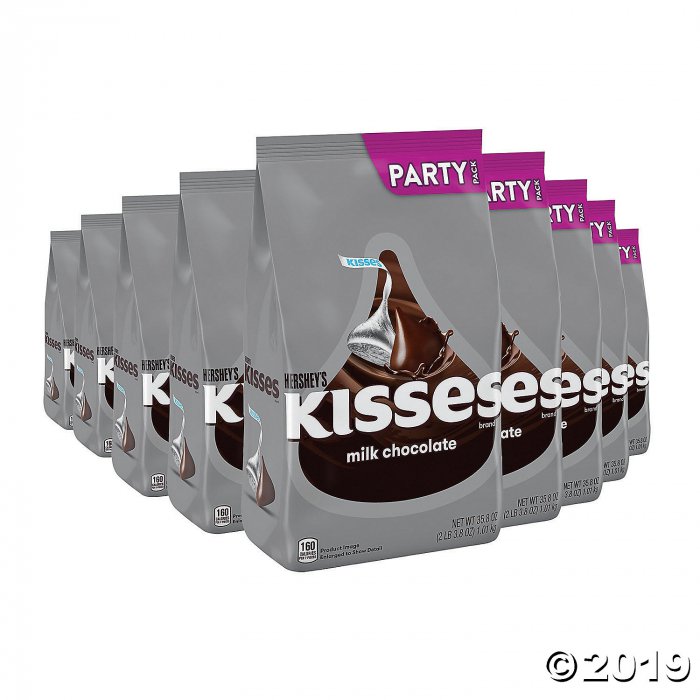 Bulk Hershey's Kisses Milk Chocolate Candy Party Bag - 9 Bags (2016 Piece(s))