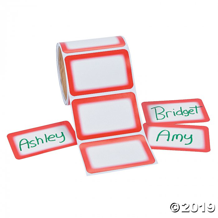 Red Self-Adhesive Name Tags/Labels (1 Roll(s))