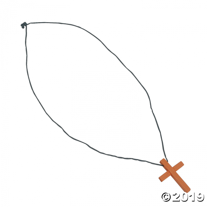 Wooden Cross Necklaces (Per Dozen)