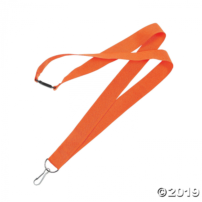 Orange Nylon Lanyards (Per Dozen)