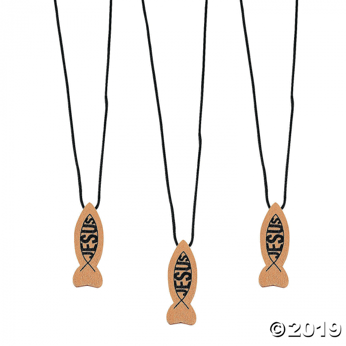 Jesus Fish Necklaces (Per Dozen) Jesus Fish Necklaces (Per Dozen)