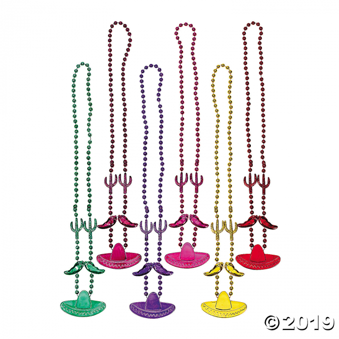 Fiesta Bead Necklaces (Per Dozen)