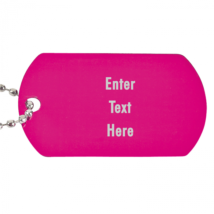 Personalized Pink Dog Tags (Per Dozen)