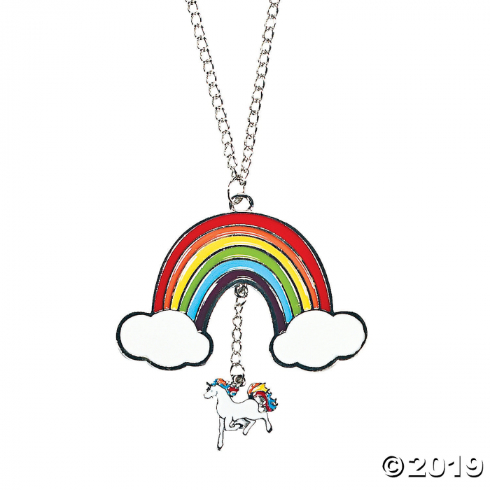 unicorn rainbow necklace