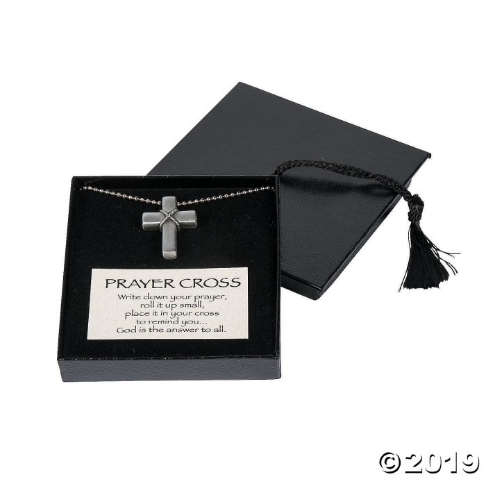 Graduation Prayer Cross Necklace with Scroll (1 Piece(s))