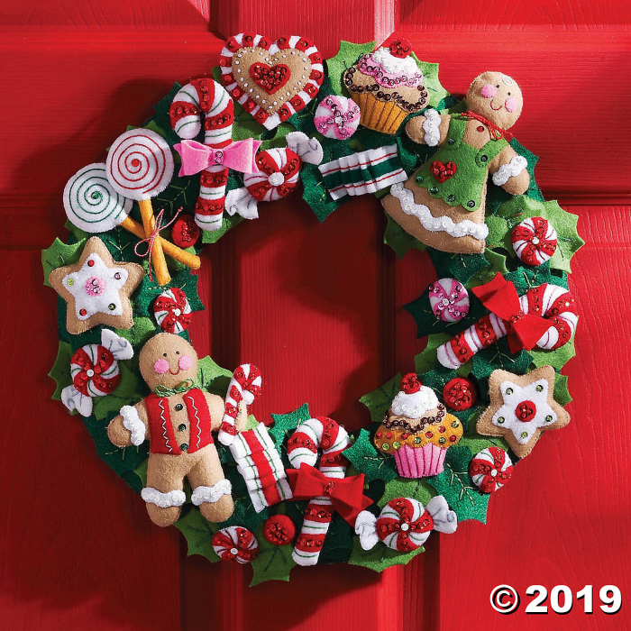 Bucilla Felt Wreath Applique Kit - Cookies & Candy (1 Set(s)) Bucilla Felt Wreath Applique Kit - Cookies & Candy (1 Set(s))