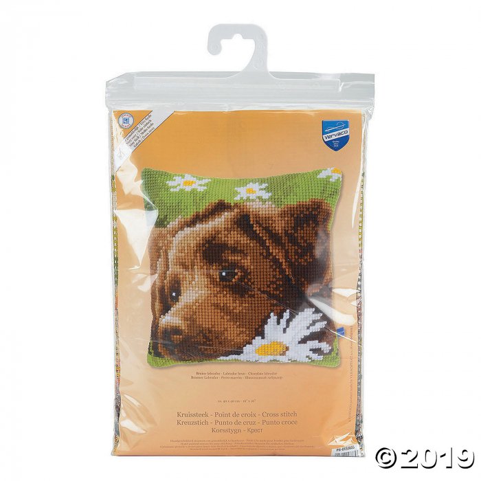 Vervaco Needlepoint Cushion Top Kit - Chocolate Labrador (1 Piece(s))