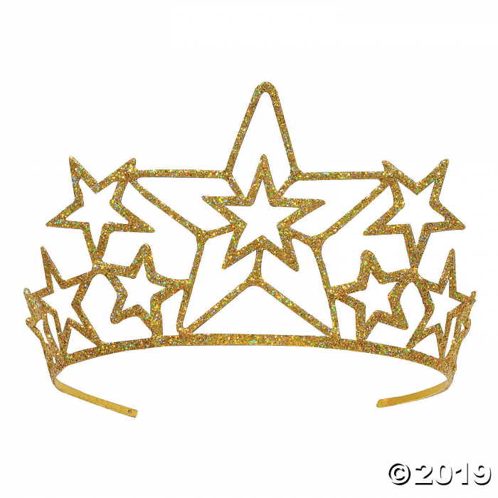 Glittered Metal Star Tiara (1 Piece(s)) Glittered Metal Star Tiara (1 Piece(s))