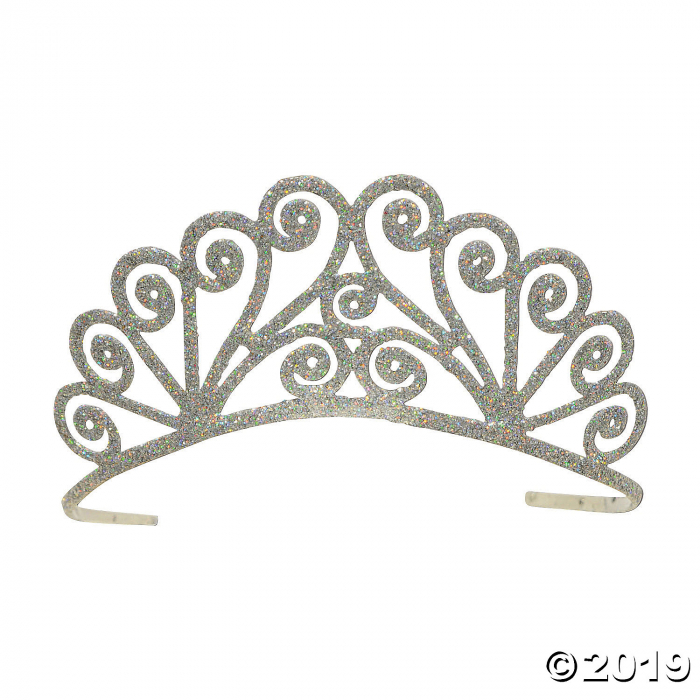 Savannah Silver Glittered Metal Tiara (1 Piece(s)) Savannah Silver Glittered Metal Tiara (1 Piece(s))