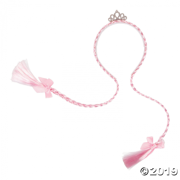 Princess Tiara Headbands with Braids (Per Dozen)