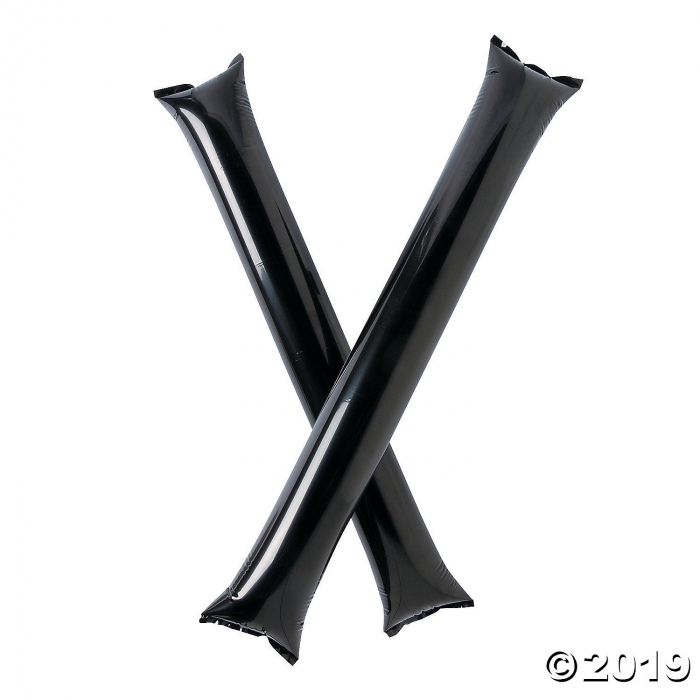 Inflatable Black Boom Sticks (24 Piece(s))
