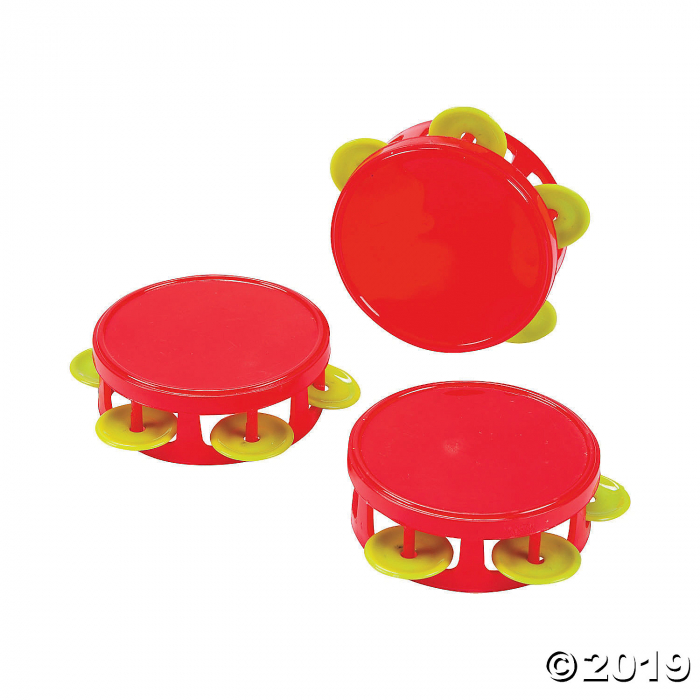 Christmas Mini Tambourines (Per Dozen)