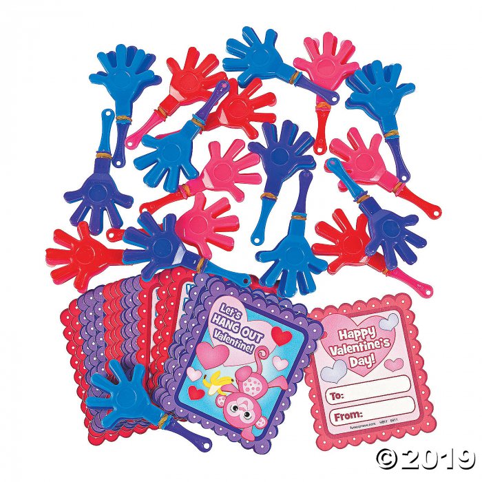 Valentine Hand Clapper Fun Favors With Cards (18 Piece(s))