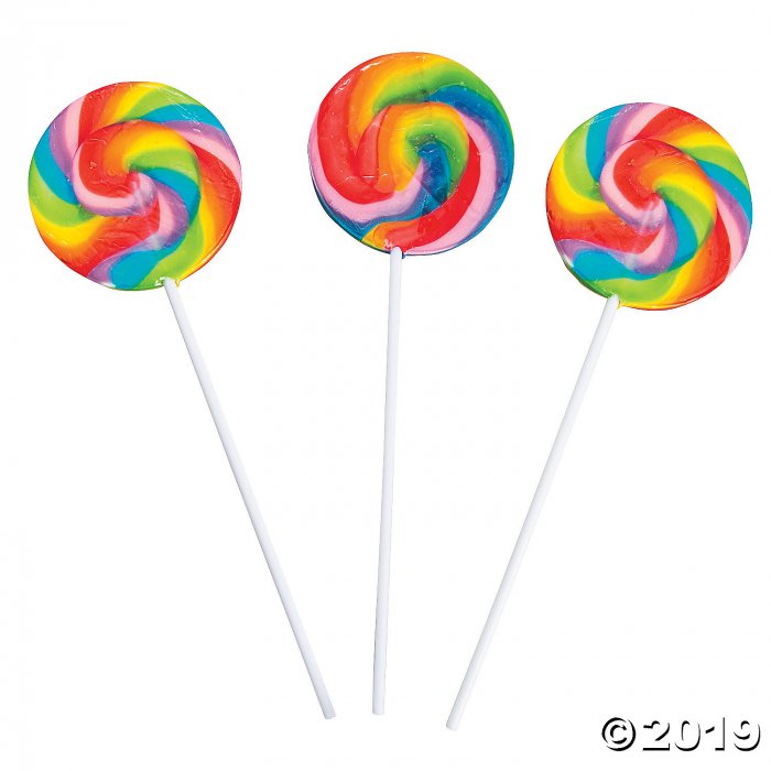 Large Cherry Flavored Swirl Lollipops (Per Dozen)