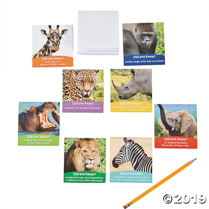 Realistic Safari Animals Notepads (24 Piece(s))