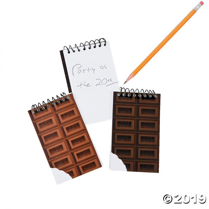 Chocolate Bar Spiral Notepads (Per Dozen)