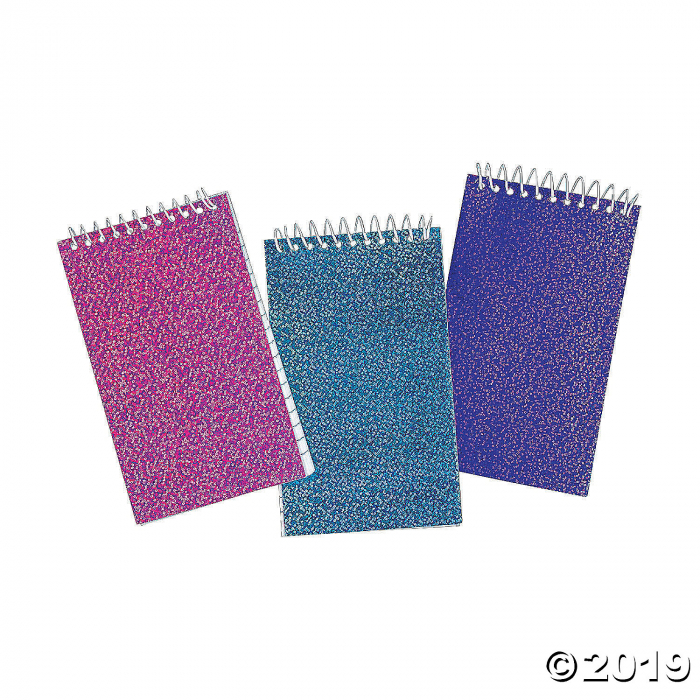 Glitter Spiral Notepads (24 Piece(s))