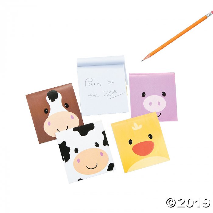 Simple Face Farm Animal Character Notepads (24 Piece(s))
