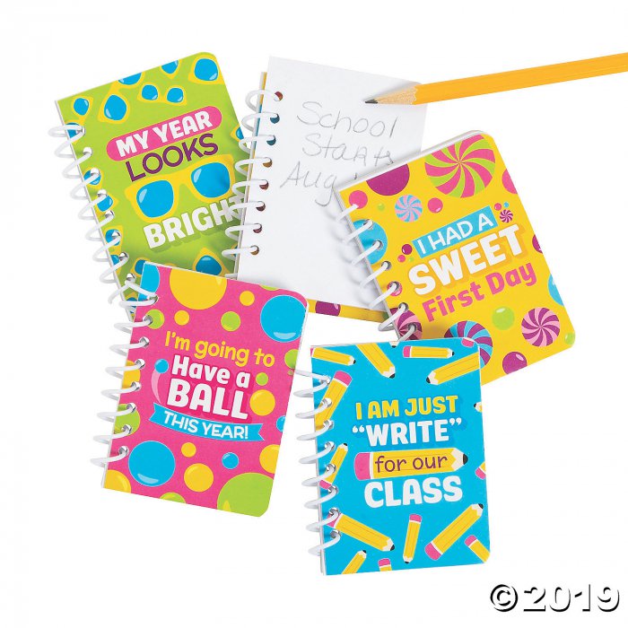 First Day of School Mini Spiral Notebooks (24 Piece(s))