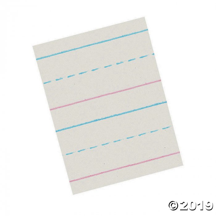 Zaner-Bloser Newsprint Handwriting Paper, Dotted Midline, Grade 1, 5/8" x 5/16" x 5/16" Ruled Long, 10-1/2" x 8", 500 Sheets Per Pack, 3 Packs (3 Piece(s))