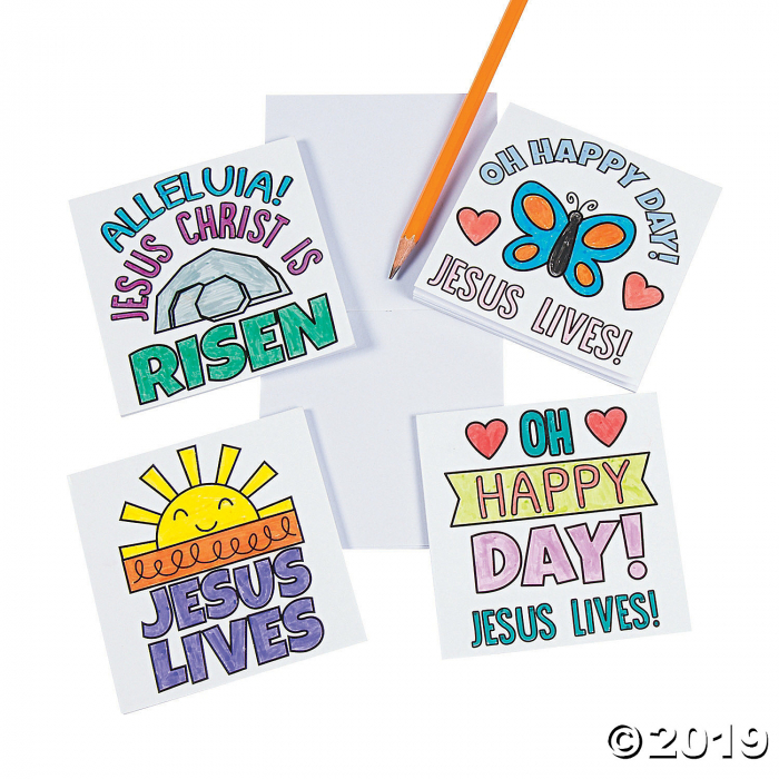 Color Your Own Religious Easter Notepads (24 Piece(s))