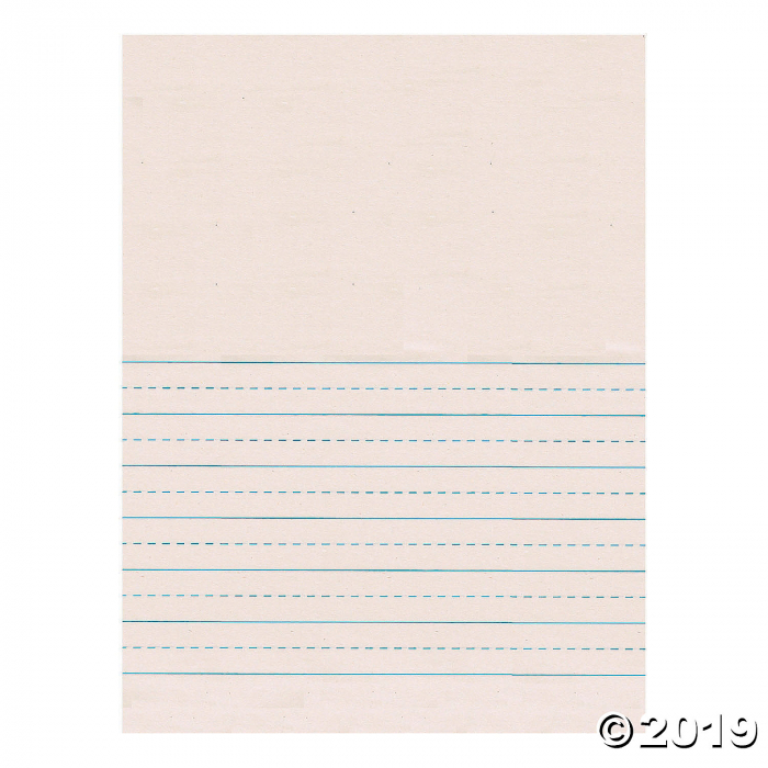 Newsprint Handwriting Paper, Picture Story, 7/8" Ruled (Short Way), White, 9" x 12", 500 Sheets Per Pack, 5 Packs (5 Piece(s))
