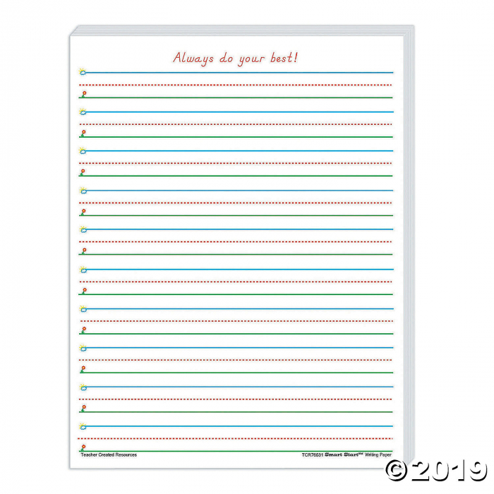 Smart Start 1-2 Writing Paper, 100 Sheets Per Pack, Set of 4 Packs (4 Piece(s))