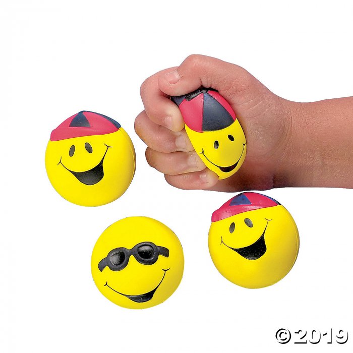 Goofy Smile Face Stress Balls (Per Dozen)