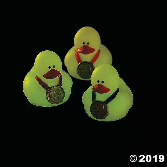 Mini Glow-in-the-Dark Award Rubber Duckies (24 Piece(s))