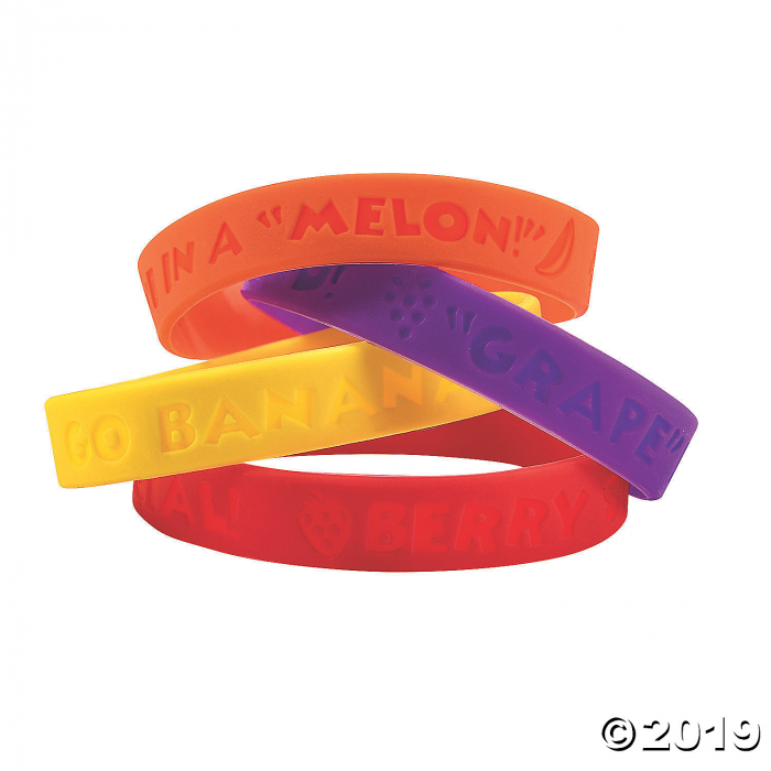 Fruit-Scented Rubber Bracelets (Per Dozen)