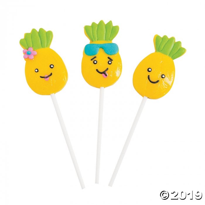 Pineapple Character Lollipops (Per Dozen)