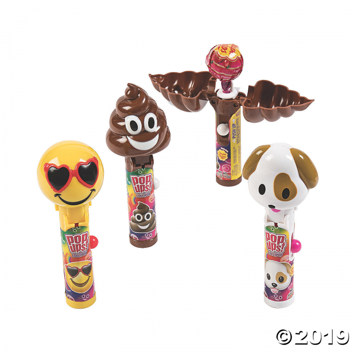 Emoji Lollipop Pop Ups (Per Dozen)