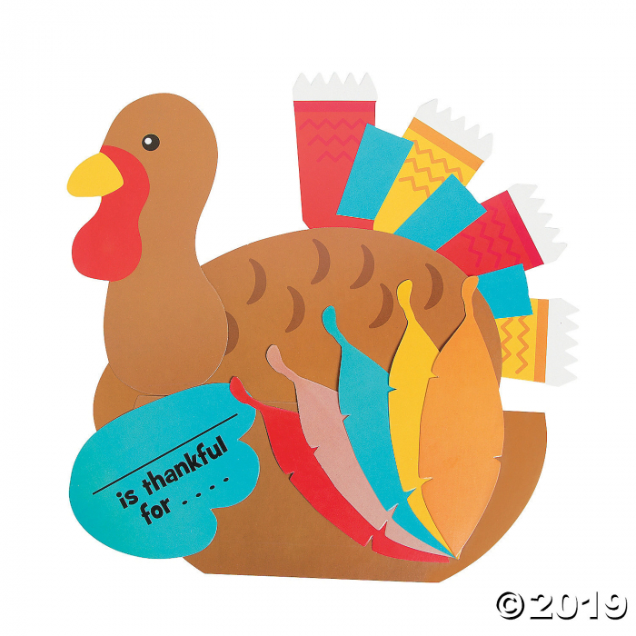 Thankful Turkey Craft Kit (Makes 12)