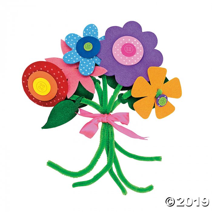 Self-Adhesive Flower Bouquet Craft Kit (Makes 12)