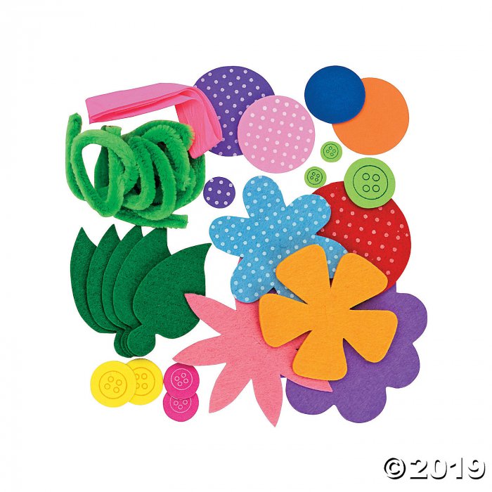 Self-Adhesive Flower Bouquet Craft Kit (Makes 12)