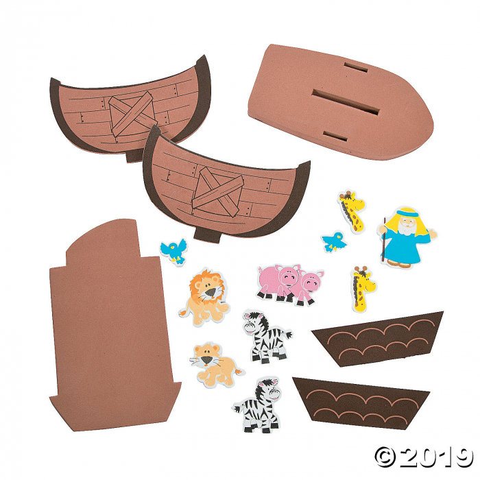 3D Floating Noah's Ark Craft Kit (Makes 12) | GlowUniverse.com