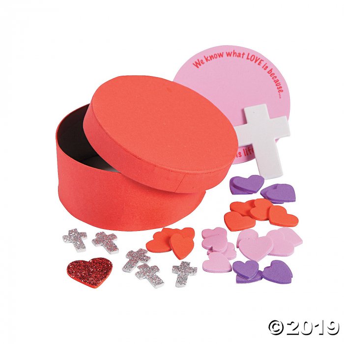 Inspirational Valentine Prayer Box Craft Kit (Makes 12)