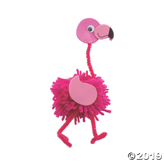 Flamingo Pom-Pom Craft Kit (Makes 12)