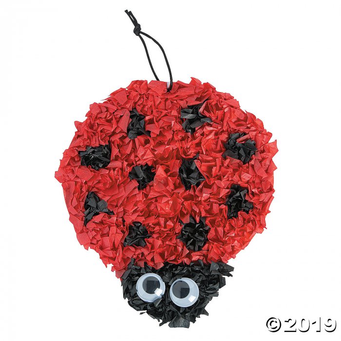 Crinkle Tissue Paper Ladybug Craft Kit (Makes 12)