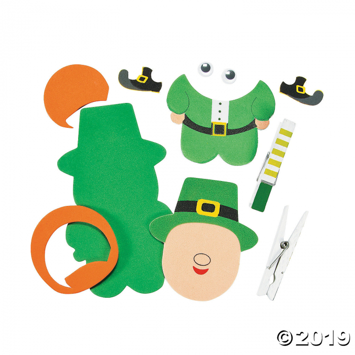 Leprechaun Clothespin Craft Kit (Makes 12)